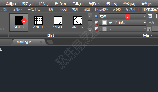 cad中怎么畫實(shí)心圓