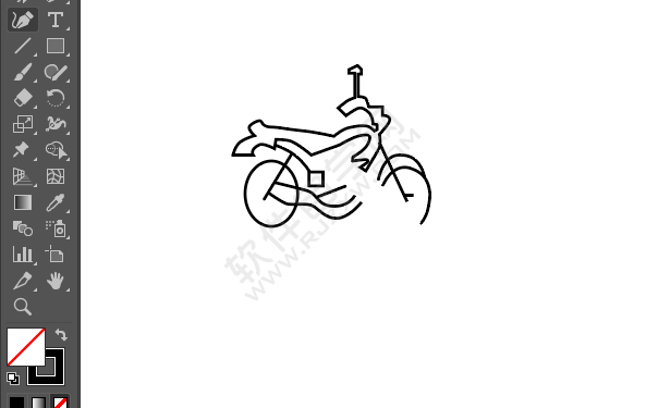 ai畫禁止摩托車通行標識