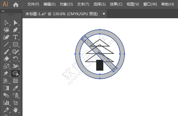 ai畫禁止植物標識的方法