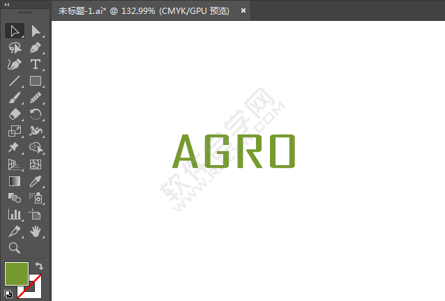 ai繪制AGRO樹(shù)葉標(biāo)識(shí)