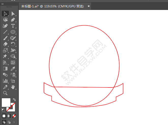 ai繪制圓形彩帶標(biāo)貼的方法