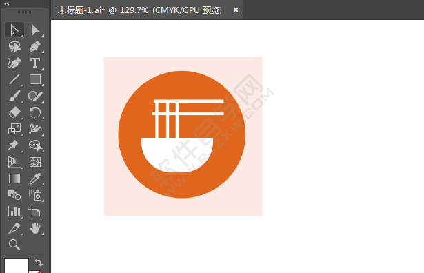 ai繪制面食標識的方法