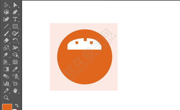 ai繪制漢堡標識的方法