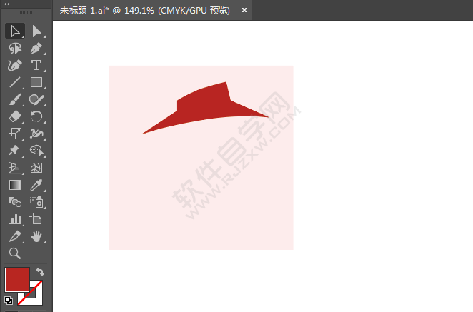 ai繪制必勝客標志的方法