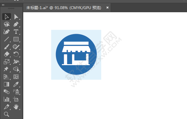 ai繪制超市小店標識的方法