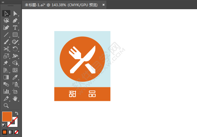 ai繪制甜品圖標(biāo)的方法