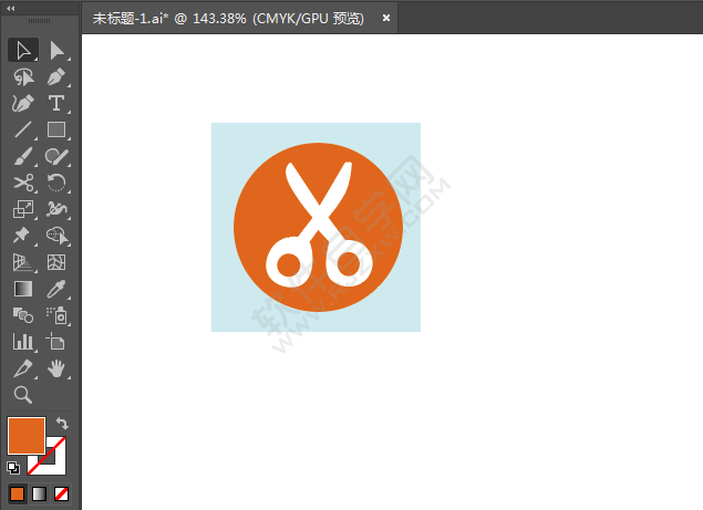 ai繪制剪發造型圖標的方法