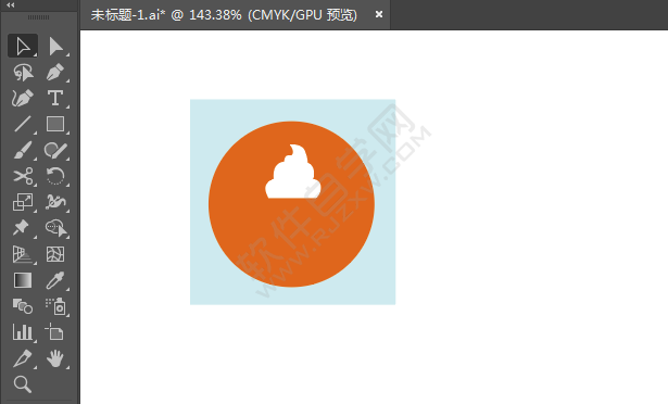 ai繪制奶茶店標識的方法