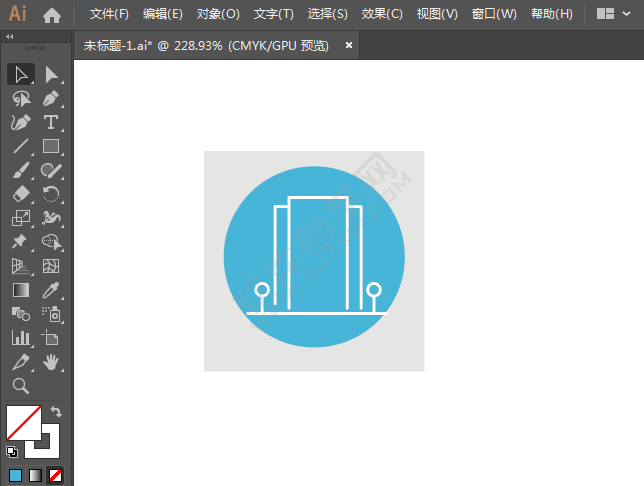 ai繪制大樓標識的方法