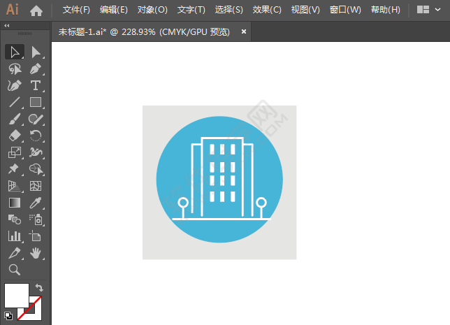 ai繪制大樓標識的方法