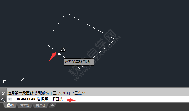 cad怎么約束角度標注