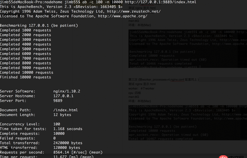 nginx - 關于 用 ab 測試 docker 和 本機引發的問題
