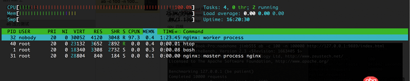 nginx - 關于 用 ab 測試 docker 和 本機引發的問題