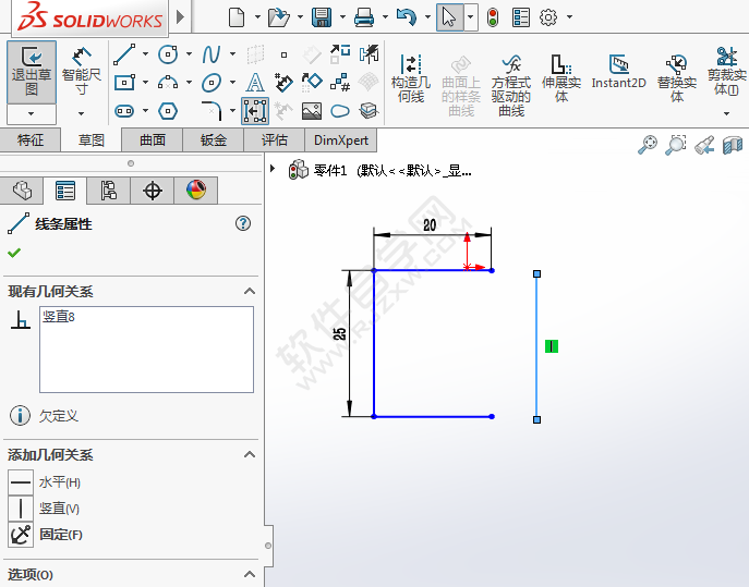 solidworks怎么把矩形的邊分離出來