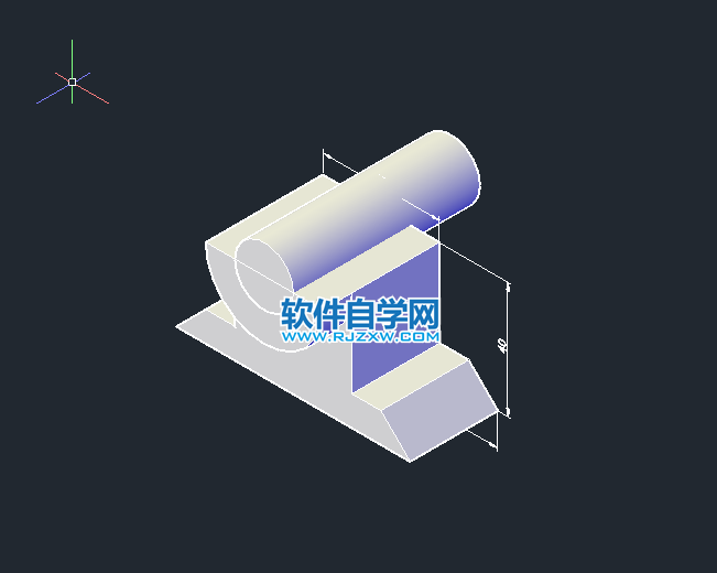 CAD拉伸差集繪制實(shí)體