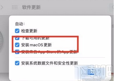 macOS系統(tǒng)開(kāi)啟自動(dòng)安裝macOS更新的方法
