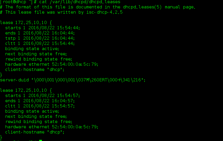 Linux實現(xiàn)DHCP服務(wù)器的搭建