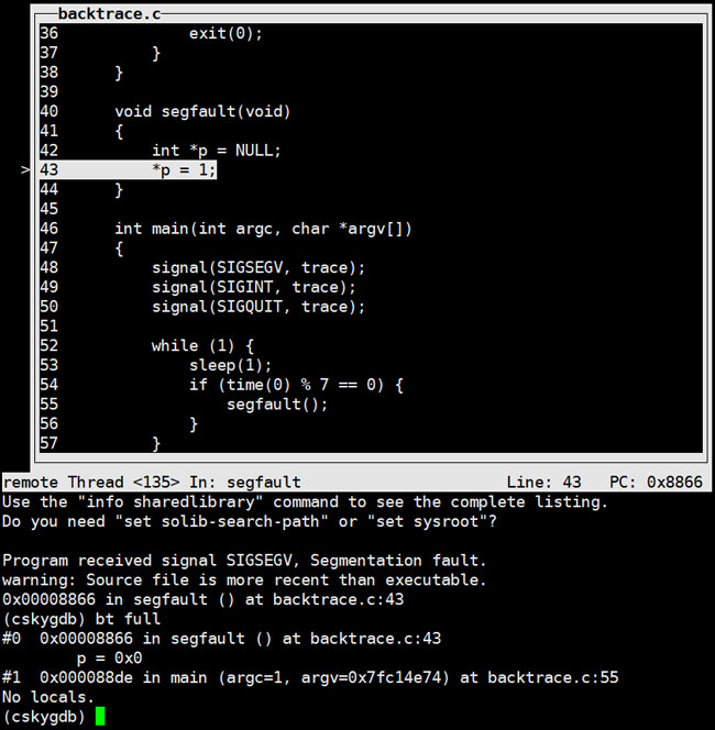 詳解Linux下調(diào)試器GDB的基本使用方法