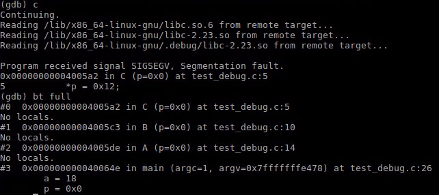 詳解Linux下調(diào)試器GDB的基本使用方法