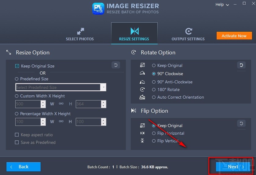 Image Resizer旋轉(zhuǎn)圖片的方法