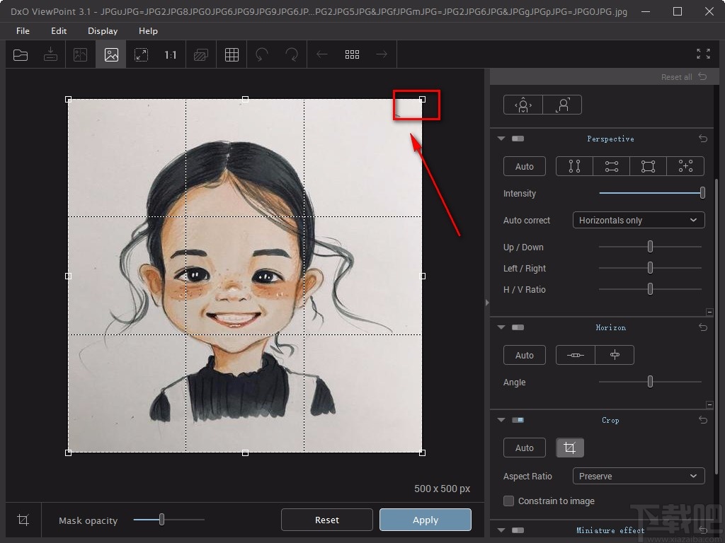 DxO Viewpoint裁剪圖片的方法
