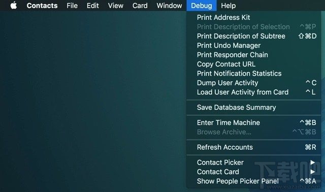 終端指令如何調出Mac系統應用調試菜單