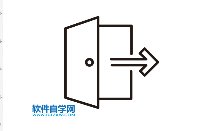 CorelDRAW2020怎么畫一個出口圖標