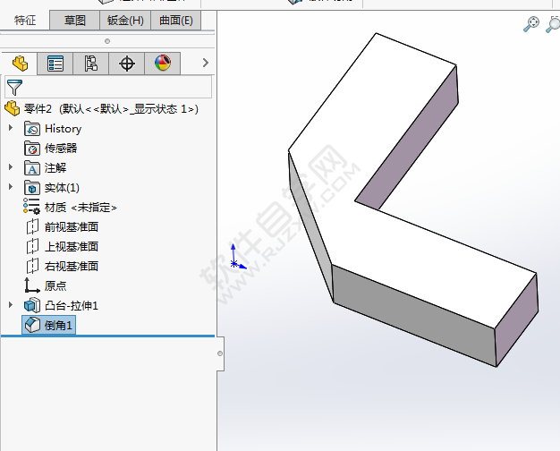 solidworks角度距離倒角怎么用