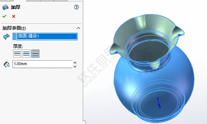 SolidWorks曲面練習花瓶零件的做題步驟