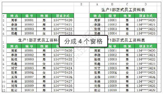 Excel2019凍結窗格與拆分窗口的方法