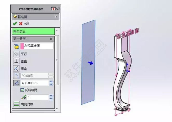 solidWorks建模練習拉伸切除一張桌子