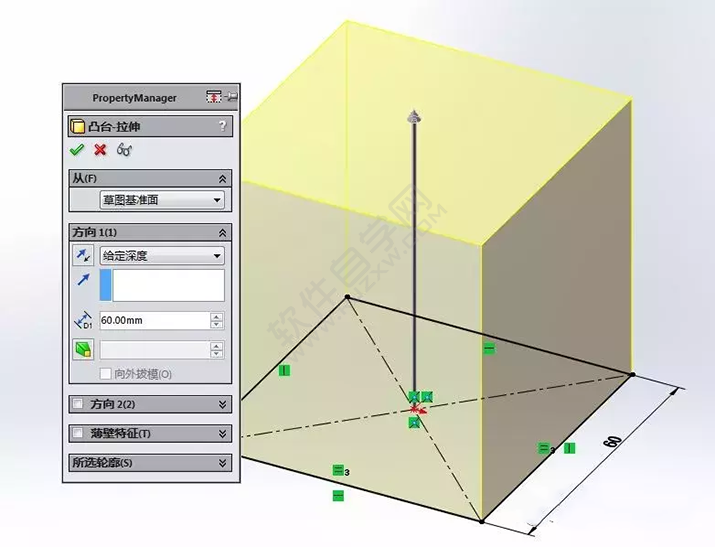 SolidWorks建模3D13-H01拉伸、圓角、倒角、基準軸、鏡像
