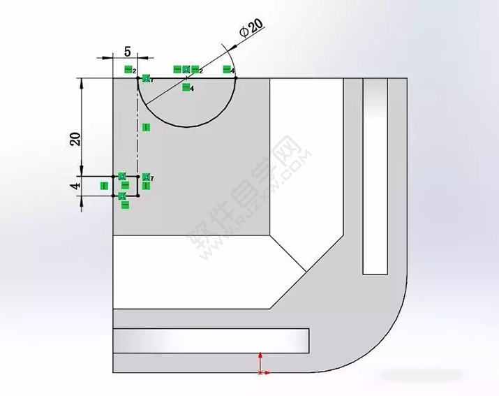 SolidWorks建模3D13-H01拉伸、圓角、倒角、基準軸、鏡像