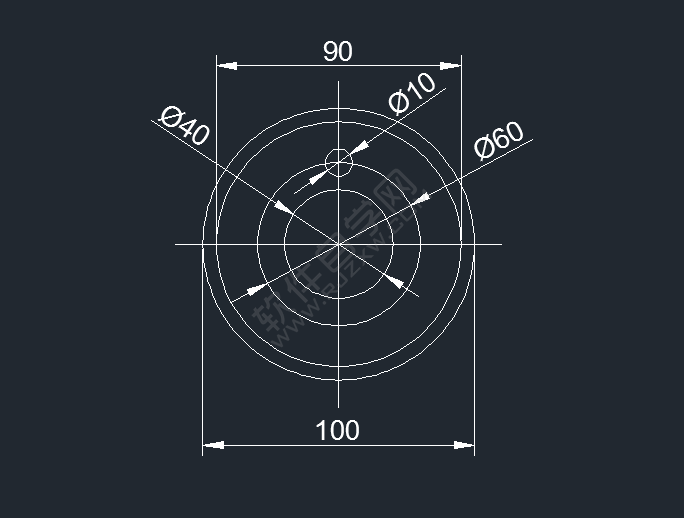 CAD陣列對象平面圖練習(xí)