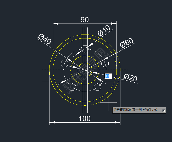 CAD陣列對象平面圖練習(xí)