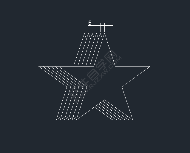 CAD怎么畫五角星的方法