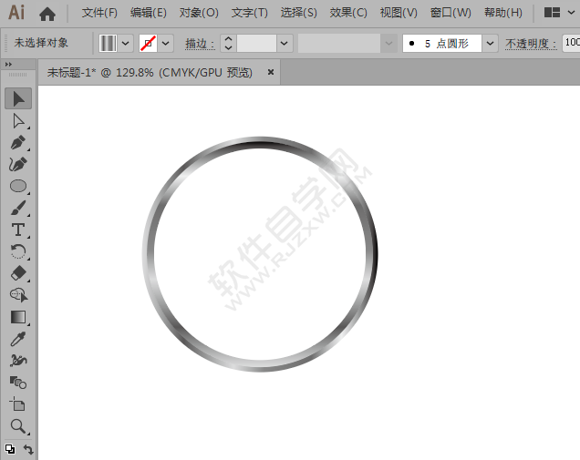 AI怎么繪制奔馳圖標