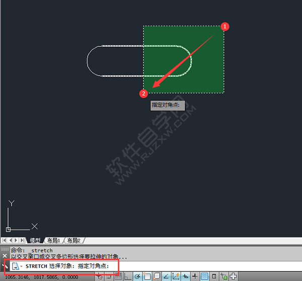 CAD中怎么把圓環拉長一些?
