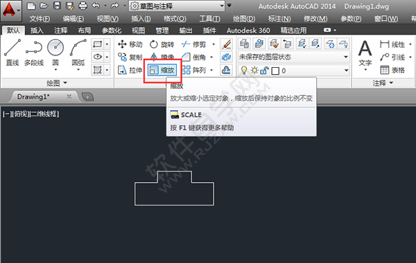 CAD中怎么復(fù)制縮放對象