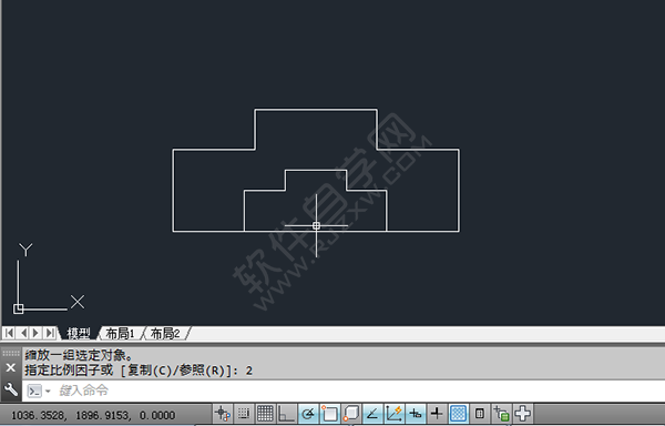 CAD中怎么復(fù)制縮放對象