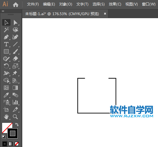 購物袋簡筆畫用AI繪制的方法