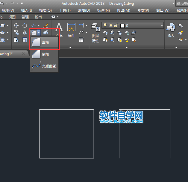 cad如何畫倒角和圓角的方法