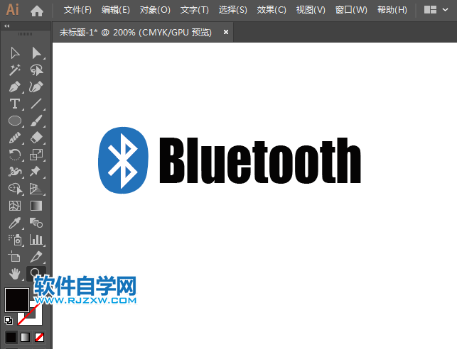 藍牙設備圖標用AI繪制的方法