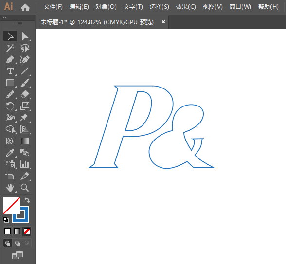 寶潔logo用AI繪制的方法