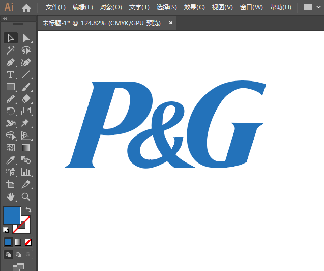 寶潔logo用AI繪制的方法