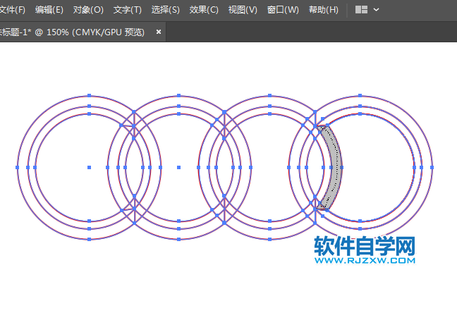 用ai軟件設計超質感的奧迪標志
