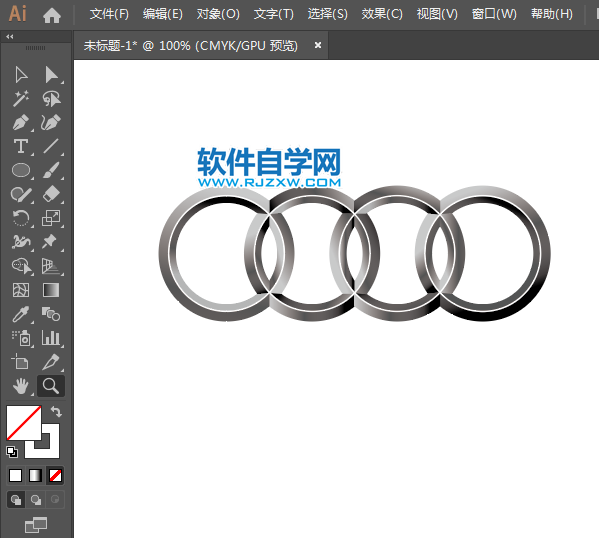用ai軟件設計超質感的奧迪標志