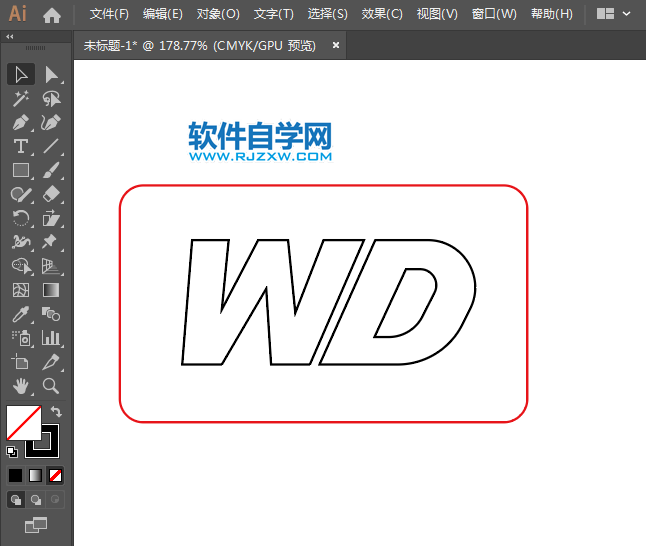ai怎么繪制西部數(shù)據(jù)標(biāo)志