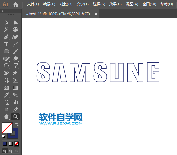 ai繪制三星標志的方法與步驟