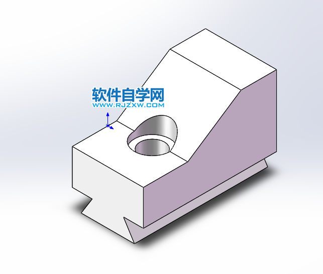 solidworks完全貫穿兩的切除方法，新手必學